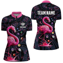 Load image into Gallery viewer, Pink Grunge Flamingo Billiard Balls 3D Pool Shirts For Women Custom Billiard Team Jerseys Apparel TDM2118