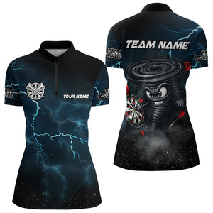 Personalized Thunder Lightning Tornado Custom Funny Dart Shirts For Women, Cool Dart Team Jerseys TDM3109