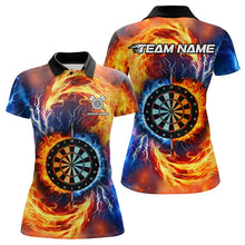 Load image into Gallery viewer, Personalized Water Fire Dart Shirt With Pocket Option For Women, Darts Jersey TDM3510