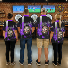 Load image into Gallery viewer, Personalized Purple Swirl Heartbeat Darts Shirt For Women Custom Darts Jersey Team Polo &amp; 1/4 Zip TDM6215