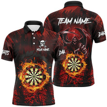 Load image into Gallery viewer, Personalized Red 3D Dart Board Fire Men Dart Shirts, Death Skeleton Dart Jerseys Cool Dart Outfit TDM2871