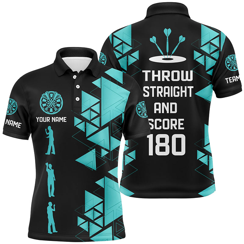 Darts Throw Straight And Score 180 Funny Dart Shirts For Men Custom Dart Saying Shirts Dart Jerseys TDM2882