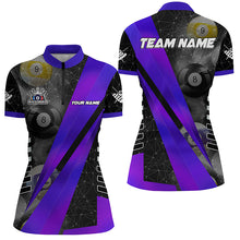 Load image into Gallery viewer, Best Custom Billiard Jerseys Uniform For Women, Personalized Tournament Billiard Shirts |Purple TDM2143