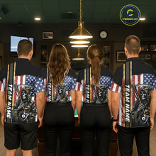 Load image into Gallery viewer, Camo Grim Reaper 8 Ball Billiard Shirt For Women Custom American Flag Pool Team Jersey Polo, 1/4 Zip TDM6246