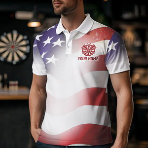 Personalized American Flag Eagle Darts Shirts For Men Custom Pride Patriotic Dart Jerseys TDM2665