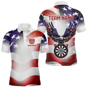 Personalized American Flag Eagle Darts Shirts For Men Custom Pride Patriotic Dart Jerseys TDM2665