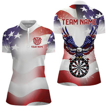 Load image into Gallery viewer, Personalized American Flag Eagle Darts Shirts For Women Custom Pride Patriotic Dart Jerseys TDM2665