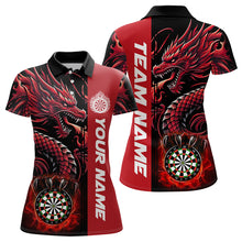 Load image into Gallery viewer, Custom Dragon Dart Shirts For Women, Personalized 3D Dart League Uniform Best Dart Jerseys |Red TDM3136