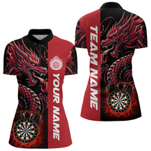 Load image into Gallery viewer, Custom Dragon Dart Shirts For Women, Personalized 3D Dart League Uniform Best Dart Jerseys |Red TDM3136