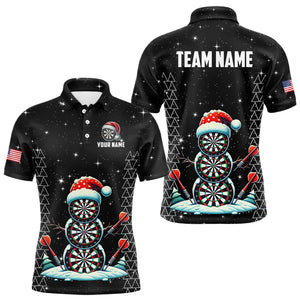 Custom Galaxy Funny Snow Darts Board Christmas Dart Shirts For Men, Xmas Black Dart Jersey Gifts TDM3143