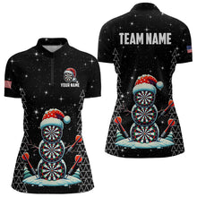 Load image into Gallery viewer, Custom Galaxy Funny Snow Darts Board Christmas Dart Shirts For Women, Xmas Black Dart Jersey Gifts TDM3143