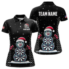 Load image into Gallery viewer, Custom Galaxy Funny Snow Darts Board Christmas Dart Shirts For Women, Xmas Black Dart Jersey Gifts TDM3144