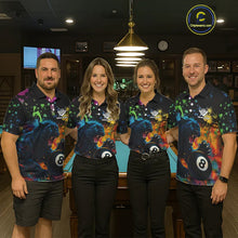 Load image into Gallery viewer, Personalized Colorful Splash Panther Billiard Shirt For Women Custom Funny 8 Ball Pool Team Jersey TDM5380