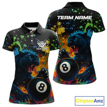 Load image into Gallery viewer, Personalized Colorful Splash Panther Billiard Shirt For Women Custom Funny 8 Ball Pool Team Jersey TDM5380
