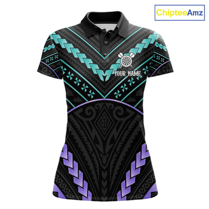 Custom teal and purple tribal dartboard darts team jersey polo shirt for women, personalized darts league apparel and tournament jersey.
