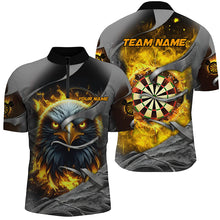 Load image into Gallery viewer, Darts Board Fire Custom Eagle Dart Shirts For Men, 3D Printed Dart League Team Jerseys |Yellow TDM2933