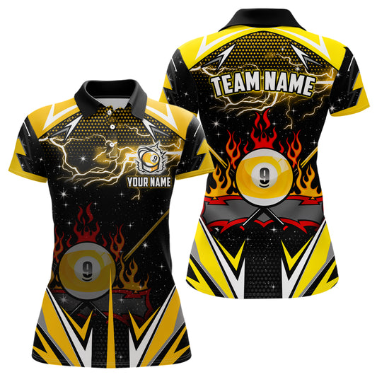 9 Ball Pool Billiard Jerseys For Women Custom Billiard Polo Shirts Team League Billiard Shirts TDM1205