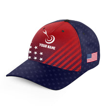 Load image into Gallery viewer, Personalized Patriotic US Flag Archery Caps Hats, Custom Adjustable 3D Printed Archery Baseball Hats For Player TDM0723