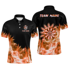 Load image into Gallery viewer, Icy Orange Light Mens Darts Polo &amp; Quarter Zip Shirts Custom Dart Shirts For Team Darts Jerseys TDM2978