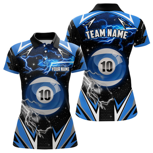 10 Ball Pool Billiard Jerseys For Women Custom Billiard Polo Shirts Team League Billiard Shirts  TDM0925