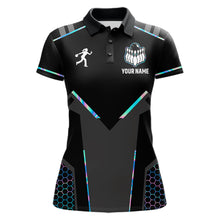 Load image into Gallery viewer, Personalized Holographic Bowling Jersey For Women Custom Bowling Team Shirts Polo &amp; Quarter Zip TDM6118