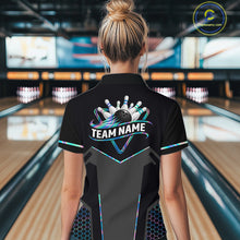 Load image into Gallery viewer, Personalized Holographic Bowling Jersey For Women Custom Bowling Team Shirts Polo &amp; Quarter Zip TDM6118
