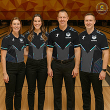 Load image into Gallery viewer, Personalized Holographic Bowling Jersey For Women Custom Bowling Team Shirts Polo &amp; Quarter Zip TDM6118