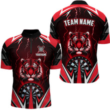 Load image into Gallery viewer, Personalized Tiger 3D Printed Darts Shirts For Men Custom Thunder Lightning Red Darts Jersey TDM2779