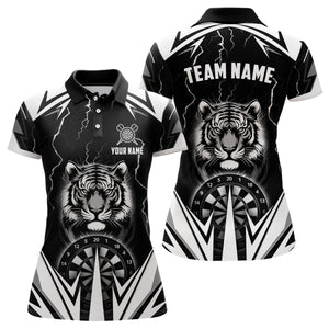 Personalized Tiger 3D Printed Darts Shirts For Women Custom Thunder Lightning Black Darts Jersey TDM2780