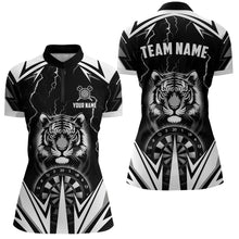 Load image into Gallery viewer, Personalized Tiger 3D Printed Darts Shirts For Women Custom Thunder Lightning Black Darts Jersey TDM2780