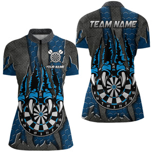 Funny Claw Darts Board Custom Blue Dart Shirts For Women, Personalized Darts League Team Jerseys TDM3054