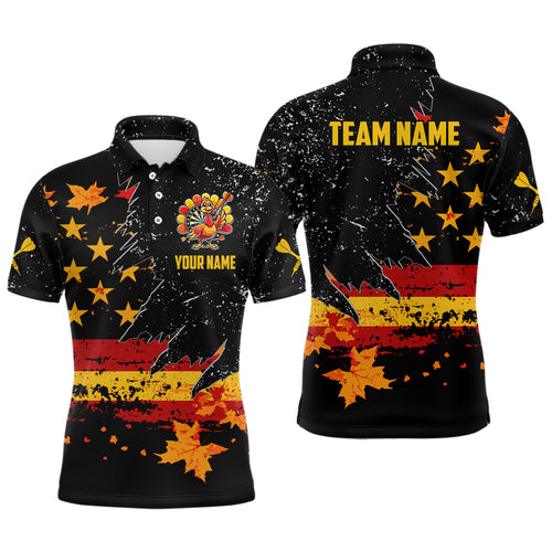 Personalized Retro Autumn American Flag Men Dart Jerseys Custom Patriotic Thanksgiving Dart Shirts TDM2821