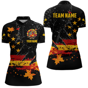 Personalized Retro Autumn American Flag Women Dart Jerseys Custom Patriotic Thanksgiving Dart Shirts TDM2821