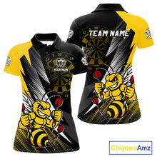 Load image into Gallery viewer, Custom Yellow Black Funny Bee Darts Shirt For Women Custom Darts Team Jersey Outfit, Darts Gift TDM4707