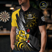 Load image into Gallery viewer, Custom Yellow Black Funny Bee Darts Shirt For Men Custom Darts Team Jersey Outfit, Darts Gift TDM4707