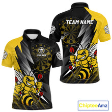 Load image into Gallery viewer, Custom Yellow Black Funny Bee Darts Shirt For Men Custom Darts Team Jersey Outfit, Darts Gift TDM4707