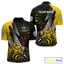 Load image into Gallery viewer, Custom Yellow Black Funny Bee Darts Shirt For Men Custom Darts Team Jersey Outfit, Darts Gift TDM4707