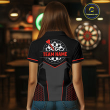 Load image into Gallery viewer, Darts Jersey For Women Custom Polo &amp; Quarter Zip Darts Tournament Team Shirt  |Red TDM4746