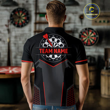 Load image into Gallery viewer, Darts Jersey For Men Custom Polo &amp; Quarter Zip Darts Tournament Team Shirt  |Red TDM4746
