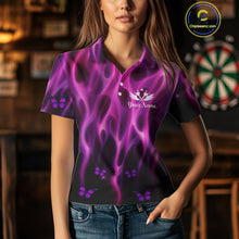 Load image into Gallery viewer, Personalized Pink Flaming Butterflies Darts Shirt For Women Custom Darts Jersey, Funny Darts Gift TDM4749