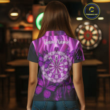 Load image into Gallery viewer, Personalized Pink Flaming Butterflies Darts Shirt For Women Custom Darts Jersey, Funny Darts Gift TDM4749