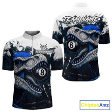 Load image into Gallery viewer, Personalized Sauropod 8 Ball Billiard Shirt For Men Custom Billiard Team Shirts, Pool Jersey |Blue TDM4767