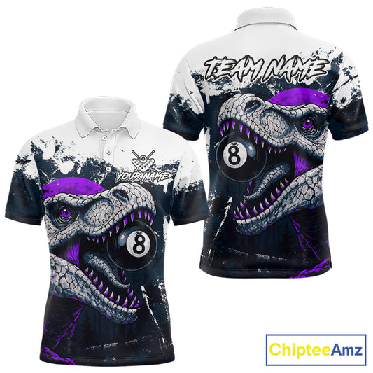Personalized Sauropod 8 Ball Billiard Shirt For Men Custom Billiard Team Shirt, Pool Jersey|Purple TDM4768