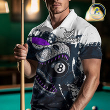Load image into Gallery viewer, Personalized Sauropod 8 Ball Billiard Shirt For Men Custom Billiard Team Shirt, Pool Jersey|Purple TDM4768