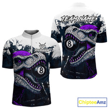 Load image into Gallery viewer, Personalized Sauropod 8 Ball Billiard Shirt For Men Custom Billiard Team Shirt, Pool Jersey|Purple TDM4768