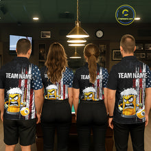 Load image into Gallery viewer, Funny Angry Beer 8 Ball &amp; 9 Ball Billiard Shirt For Men Custom American Flag Pool Team Jersey TDM5636