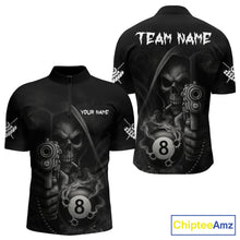 Load image into Gallery viewer, Funny Grim Reaper 8 Ball Smoke Billiard Shirt For Men Custom Pool Jersey, Billiard Team Shirt TDM4898