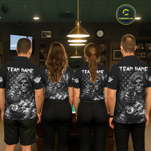 Load image into Gallery viewer, US Flag Grim Reaper 8 Ball Smoke Billiard Shirt For Men Custom Pool Jersey, Billiard Team Shirt TDM5611