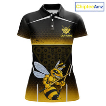 Load image into Gallery viewer, Yellow Hexagon Funny Bee 8 Ball Pool Billiard Jerseys For Women Custom Grunge Billiard Team Appeal NYN2989