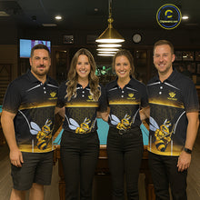 Load image into Gallery viewer, Yellow Hexagon Funny Bee 8 Ball Pool Billiard Jerseys For Women Custom Grunge Billiard Team Appeal NYN2989